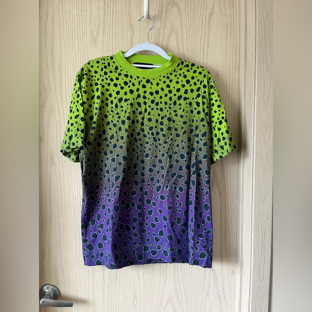 House of Holland Neon Animal Print Cotton T Shirt